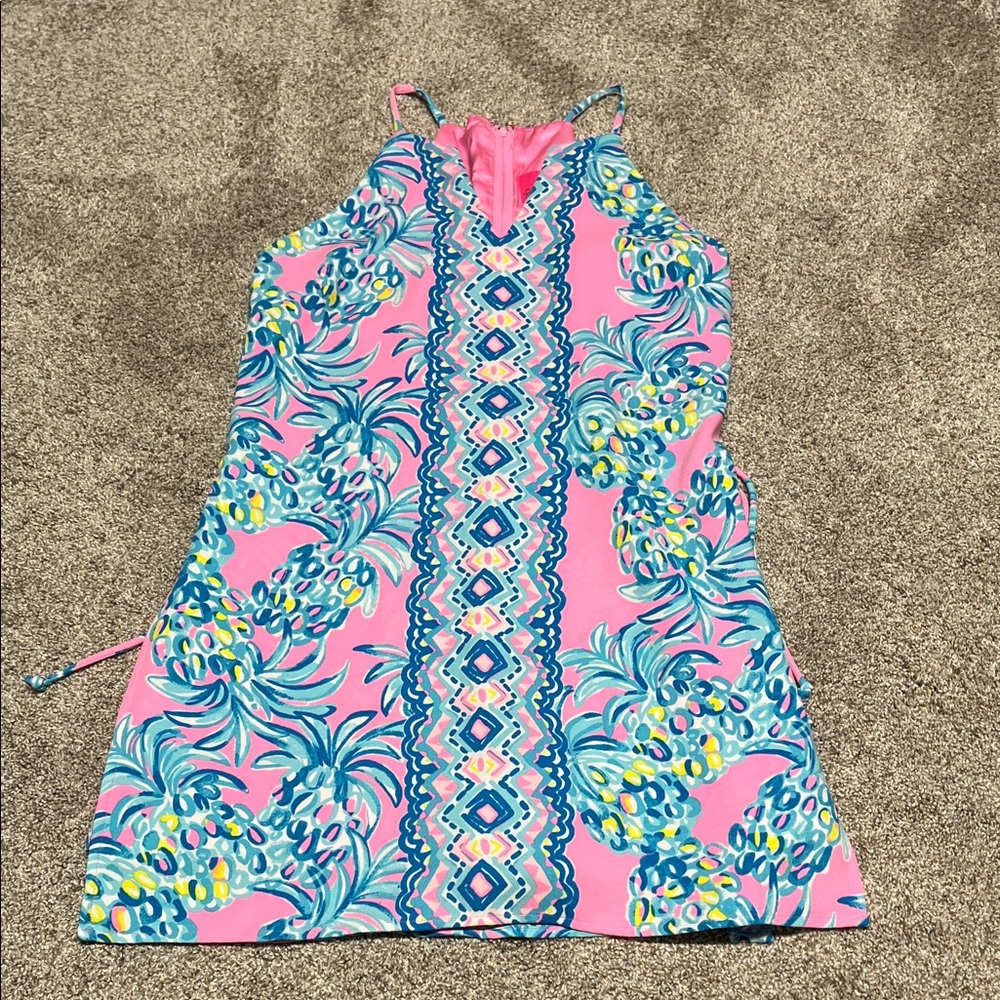 Lilly Pulitzer Pink Tropical Pineapple Mini Dress